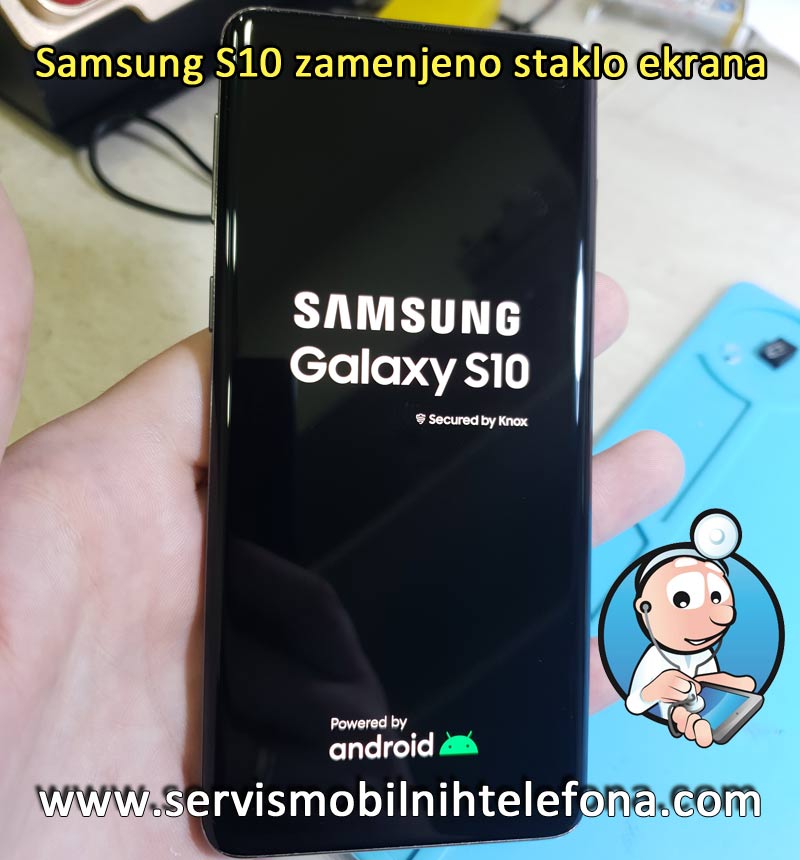 Samsung S10 zamenjeno staklo ekrana