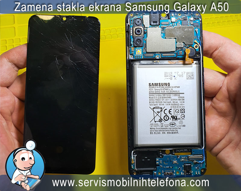 Zamena stakla ekrana Samsung A50