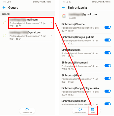 google nalog brisanje