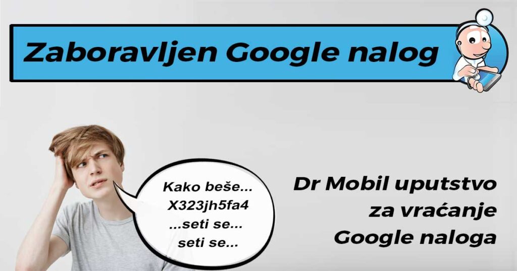 zaboravljen google nalog