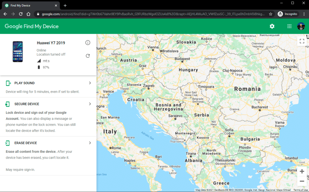 lociranje telefona preko google naloga