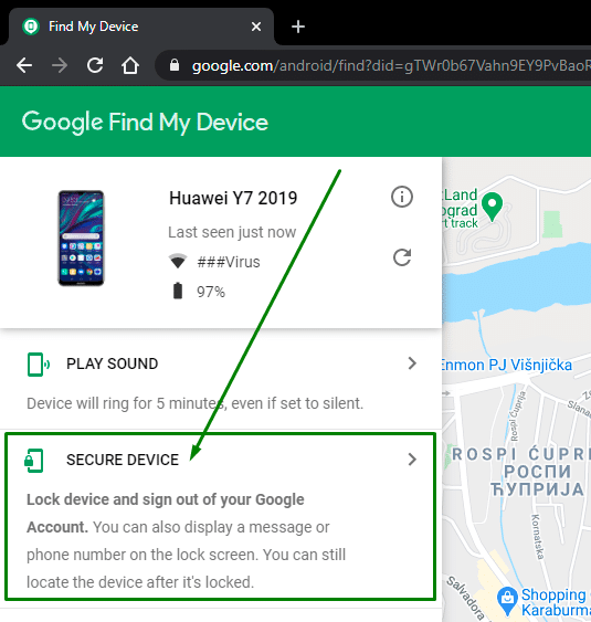 lociranje telefona preko google naloga