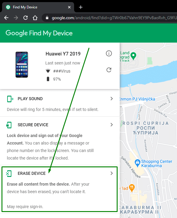 lociranje telefona preko google naloga