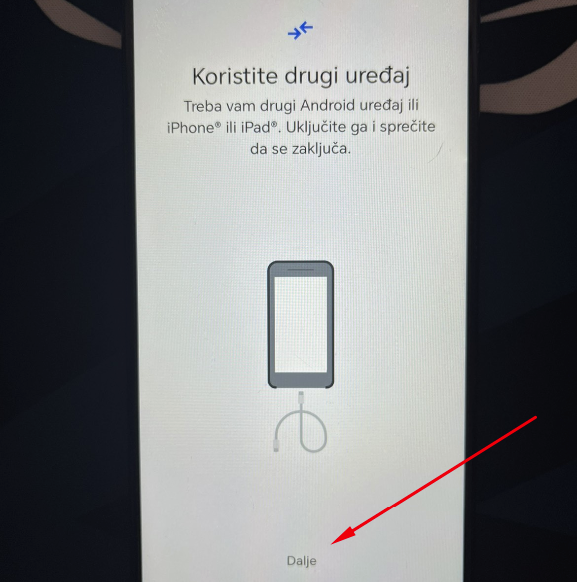 prebacivanje podataka sa androida na android