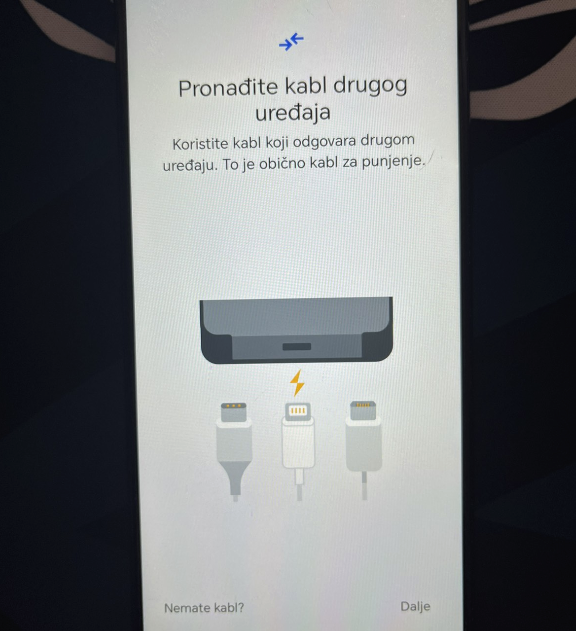 prebacivanje podataka sa androida na android