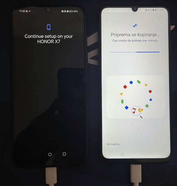 prebacivanje podataka sa androida na android